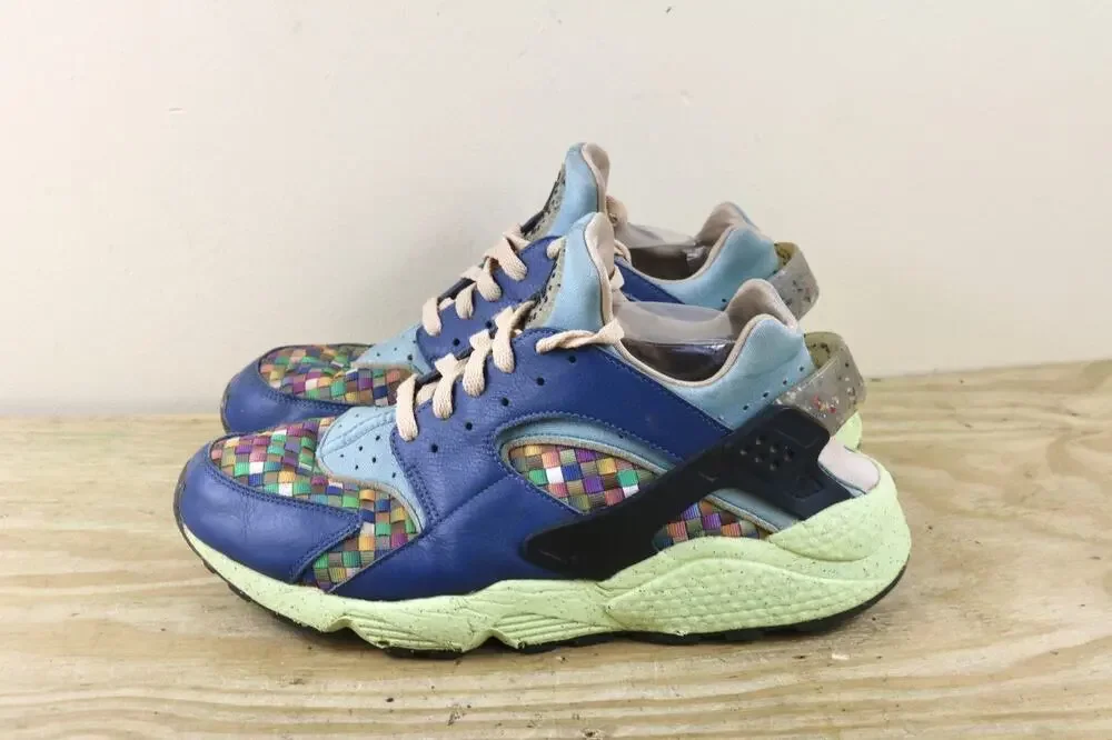 Nike Air Huarache Crater PRM 11.5 Blue Multi Next To Nature Sneakers